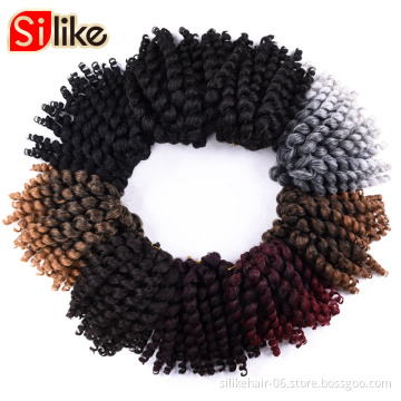 8inch Cheapest Jumpy Wand Curl Twist Jamaican Bounce Twist Braid Hair Extension 8inch ombre havana mambo twist crochet braids